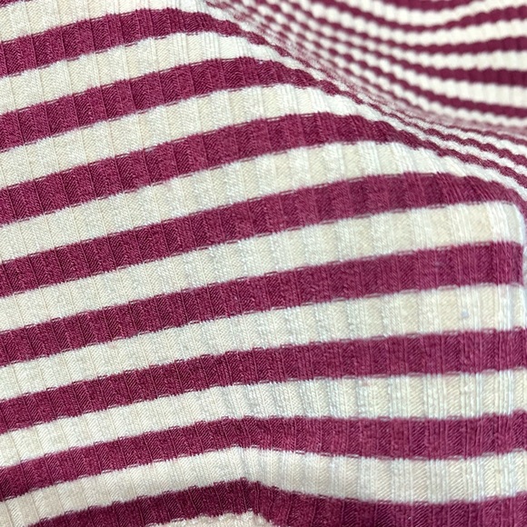 Urban Outfitters Silence+Noise Maroon Tan Ribbed Stripes Halter Bodycon Sz Small - Picture 9 of 9